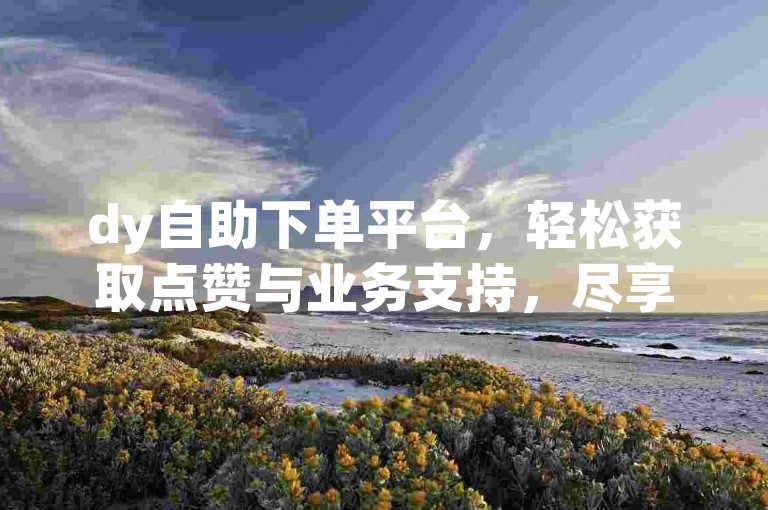 dy自助下单平台，轻松获取点赞与业务支持，尽享优惠价格。