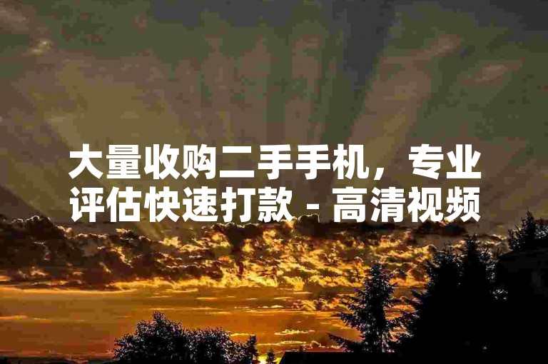 大量收购二手手机，专业评估快速打款 - 高清视频剪辑软件免费试用版下载 - 在线学习平台提供海量课程资源