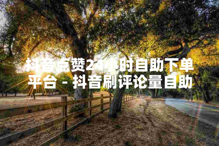 抖音点赞24小时自助下单平台 - 抖音刷评论量自助下单