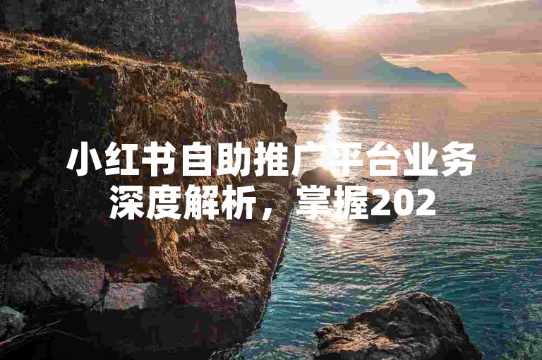 小红书自助推广平台业务深度解析，掌握2025年个人自助推广的关键策略！