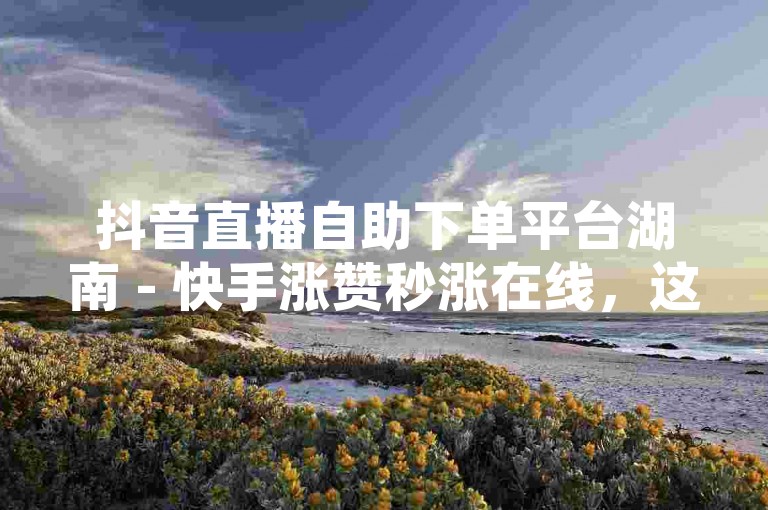 抖音直播自助下单平台湖南 - 快手涨赞秒涨在线，这是一个提供便捷服务的平台。
