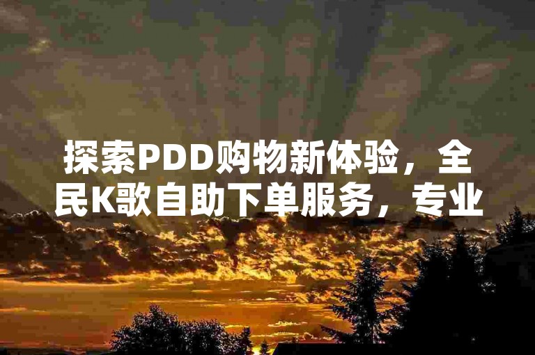 探索PDD购物新体验，全民K歌自助下单服务，专业刷钻卡盟提供永久会员特权，抖音24小时不间断业务办理，注意事项全解析。