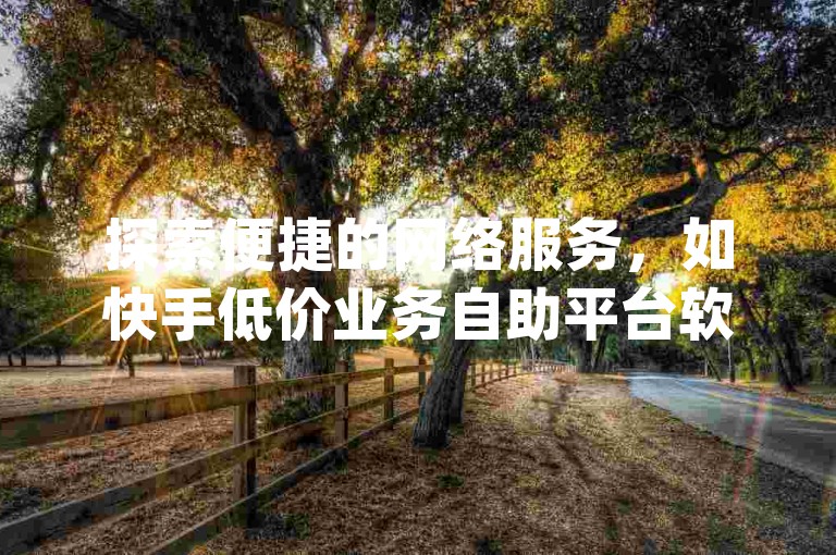 探索便捷的网络服务，如快手低价业务自助平台软件、qq空间自助业务工具及抖音充值官方服务，助您轻松提升社交影响力。