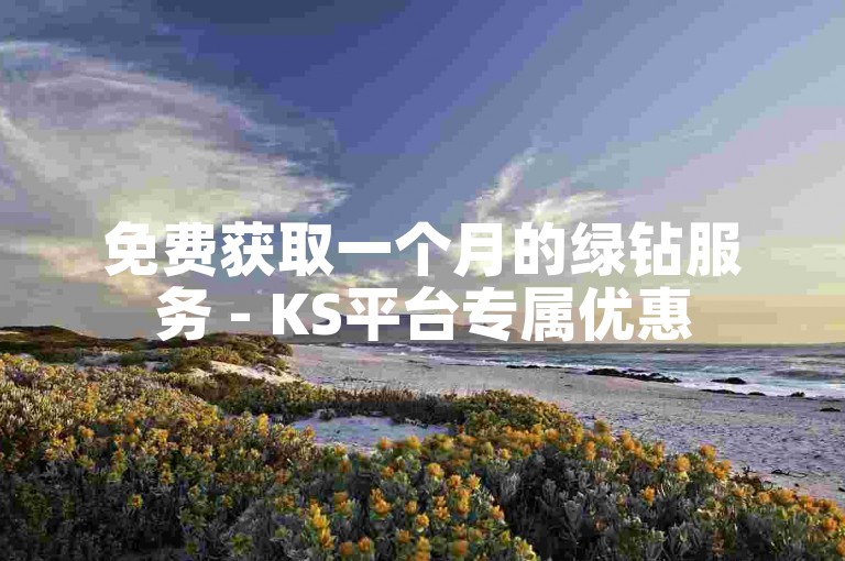 免费获取一个月的绿钻服务 - KS平台专属优惠