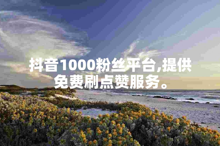 抖音1000粉丝平台,提供免费刷点赞服务。
