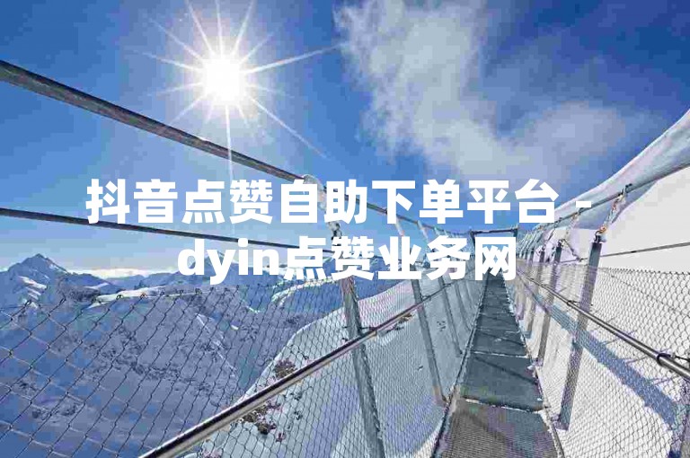 抖音点赞自助下单平台 - dyin点赞业务网