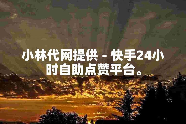 小林代网提供 - 快手24小时自助点赞平台。