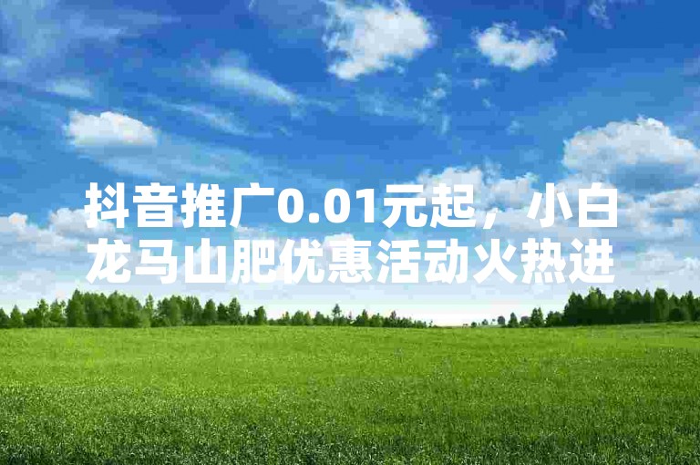 抖音推广0.01元起，小白龙马山肥优惠活动火热进行中 - 亿卡卡盟。