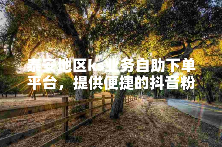 泰安地区ks业务自助下单平台，提供便捷的抖音粉丝增长服务。