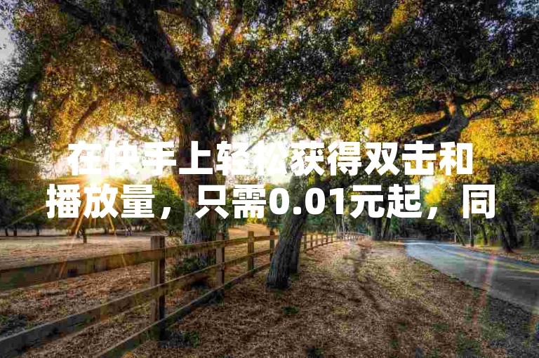 在快手上轻松获得双击和播放量，只需0.01元起，同时提供抖音业务低价自助服务，让您的短视频迅速走红。