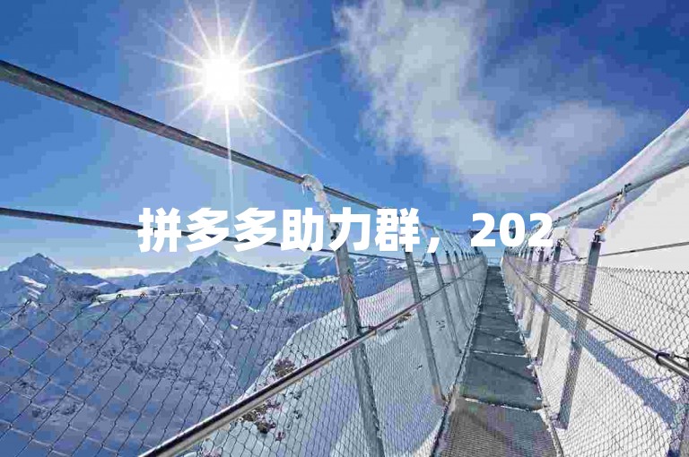 拼多多助力群，2025年免费加入，快来一起助力吧！
