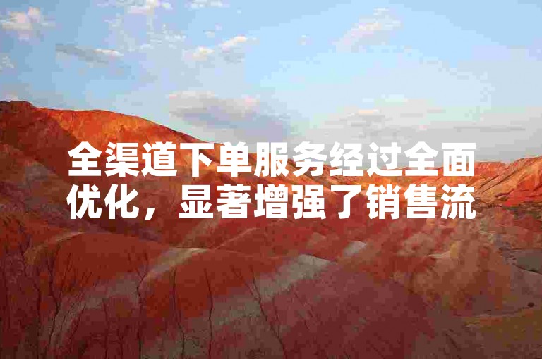 全渠道下单服务经过全面优化，显著增强了销售流程的效率与效果。