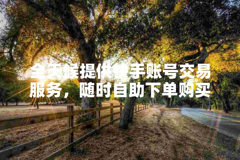 全天候提供快手账号交易服务，随时自助下单购买。