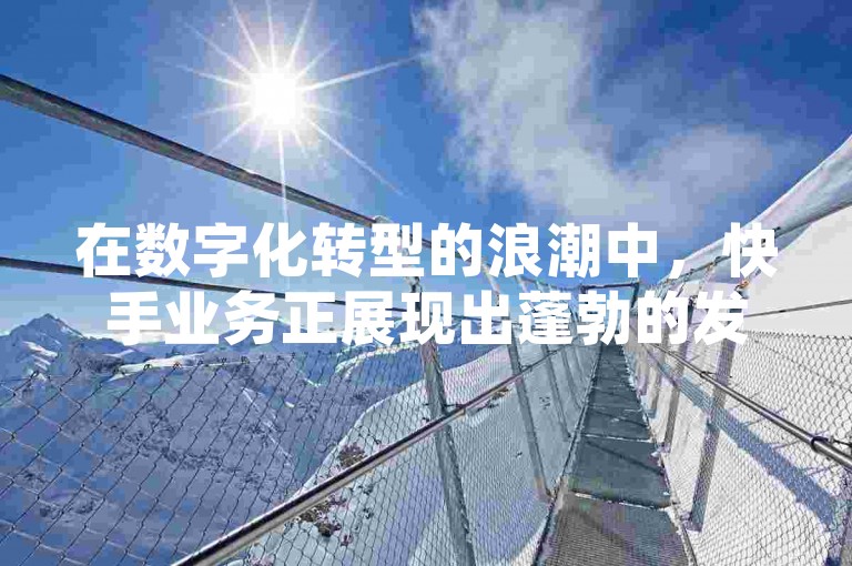 在数字化转型的浪潮中，快手业务正展现出蓬勃的发展态势。