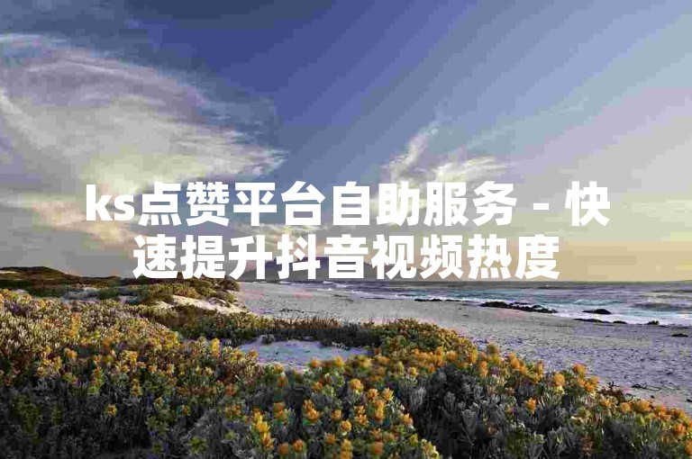 ks点赞平台自助服务 - 快速提升抖音视频热度