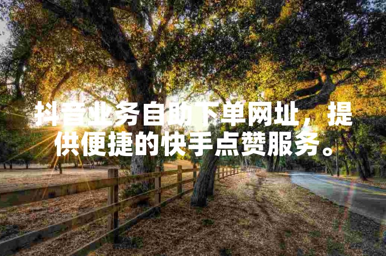 抖音业务自助下单网址，提供便捷的快手点赞服务。