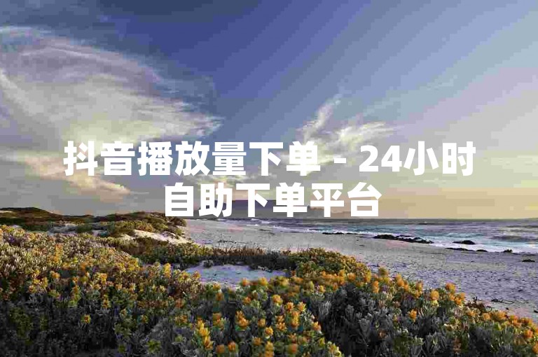抖音播放量下单 - 24小时自助下单平台