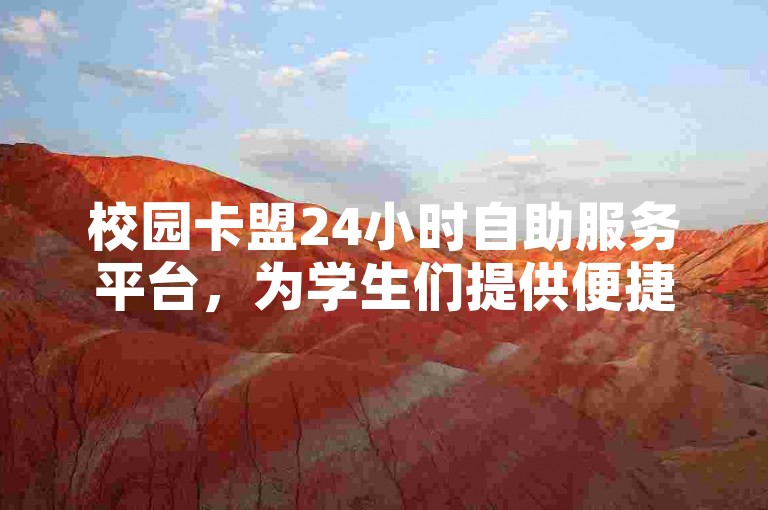 校园卡盟24小时自助服务平台，为学生们提供便捷的校园生活服务。