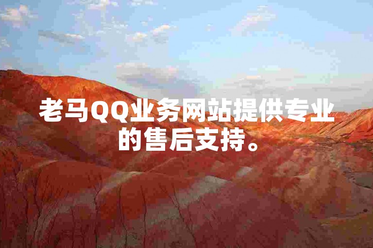老马QQ业务网站提供专业的售后支持。