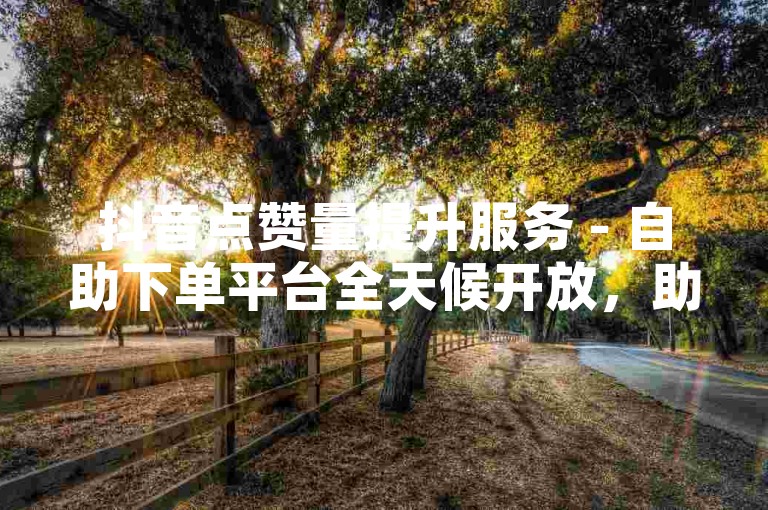 抖音点赞量提升服务 - 自助下单平台全天候开放，助力账号迅速涨粉。