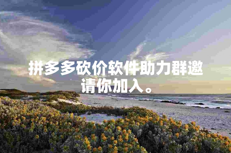 拼多多砍价软件助力群邀请你加入。