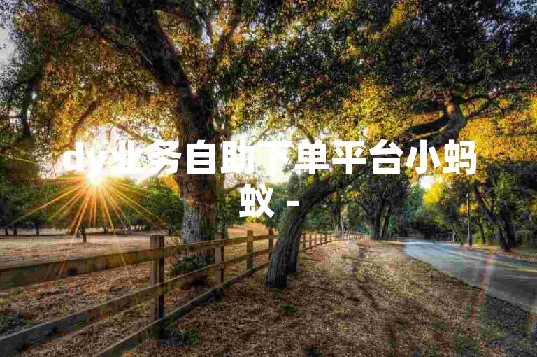 dy业务自助下单平台小蚂蚁 - 52秒赞网平台，提供便捷的服务。