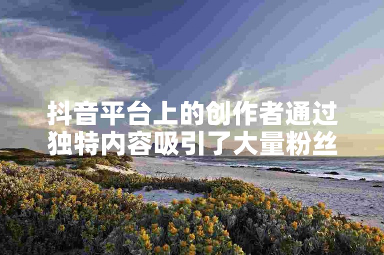 抖音平台上的创作者通过独特内容吸引了大量粉丝，实现了社交媒体上的快速增长。