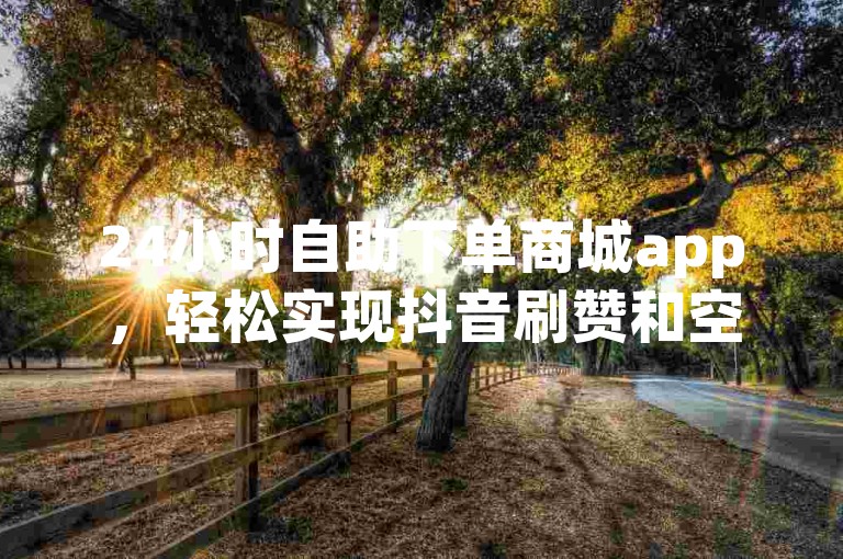 24小时自助下单商城app，轻松实现抖音刷赞和空间浏览量提升。