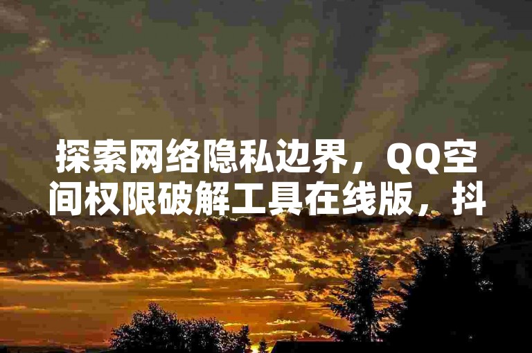 探索网络隐私边界，QQ空间权限破解工具在线版，抖音粉丝增长加速器 - PDD服务平台 - 君泽传媒提供业务支持，激情燃烧！