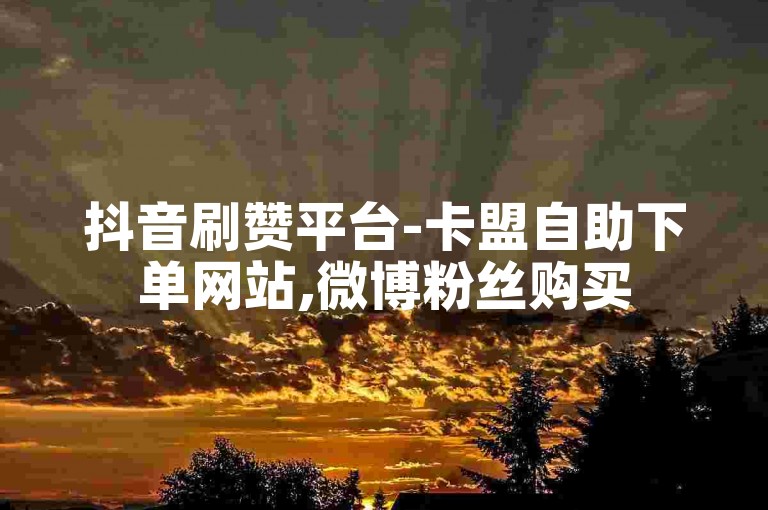 抖音刷赞平台-卡盟自助下单网站,微博粉丝购买