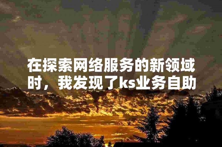 在探索网络服务的新领域时，我发现了ks业务自助下单铭云，这是一个专为快手点赞设计的自助下单平台网站。