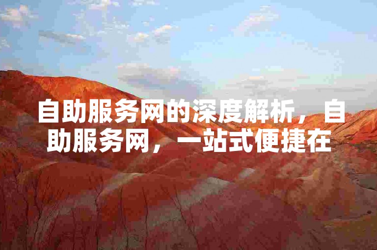 自助服务网的深度解析，自助服务网，一站式便捷在线服务平台！2025年必备技能。