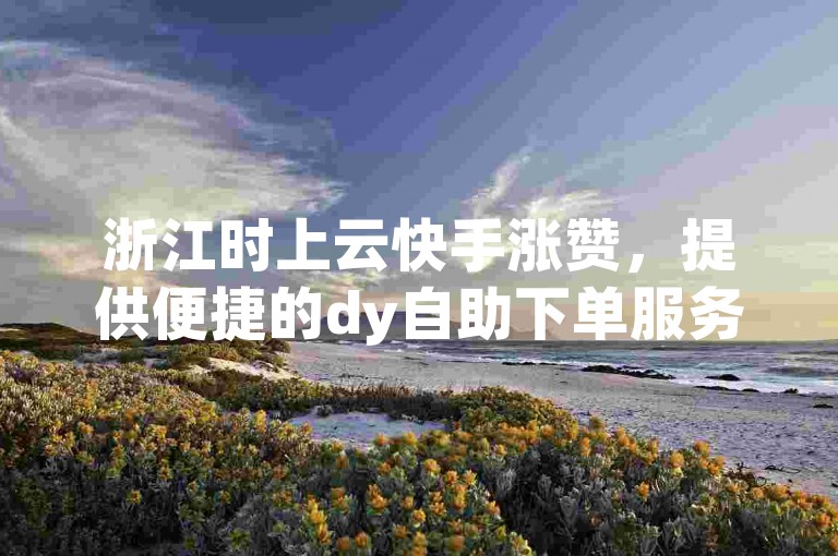浙江时上云快手涨赞，提供便捷的dy自助下单服务。
