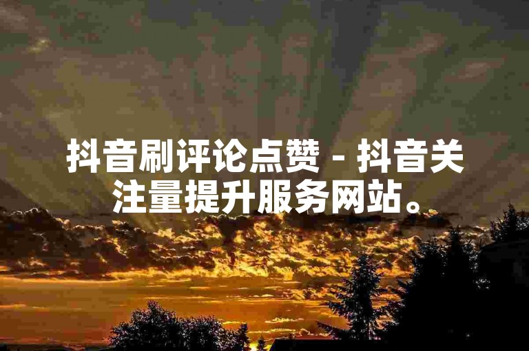 抖音刷评论点赞 - 抖音关注量提升服务网站。