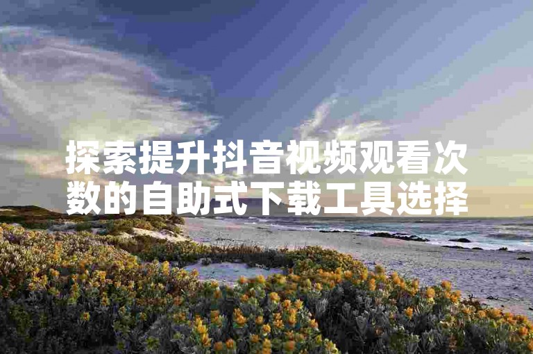 探索提升抖音视频观看次数的自助式下载工具选择及操作手册。