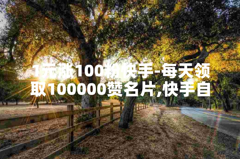 1元涨100粉快手-每天领取100000赞名片,快手自助