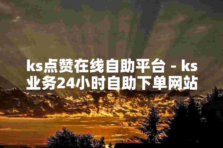 ks点赞在线自助平台 - ks业务24小时自助下单网站