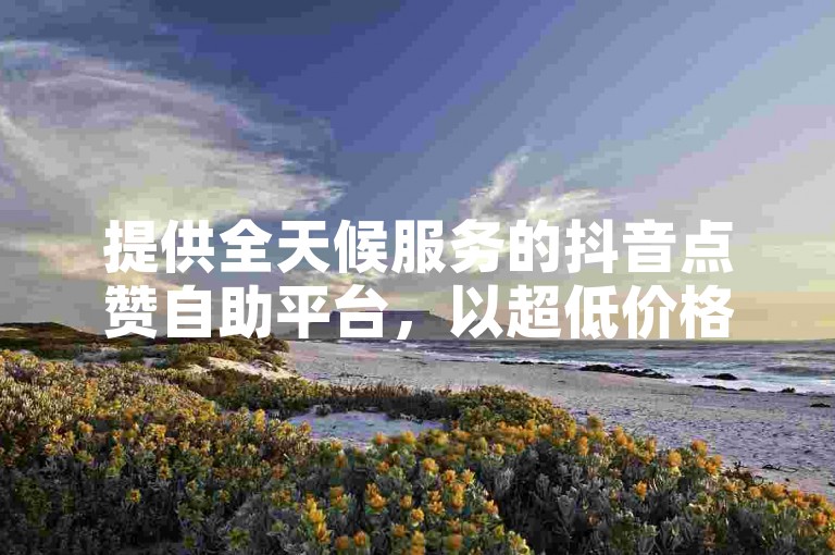 提供全天候服务的抖音点赞自助平台，以超低价格实现24小时自动下单，确保您的社交媒体影响力持续增长。