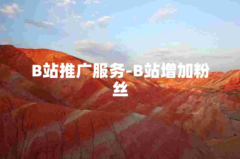 B站推广服务-B站增加粉丝